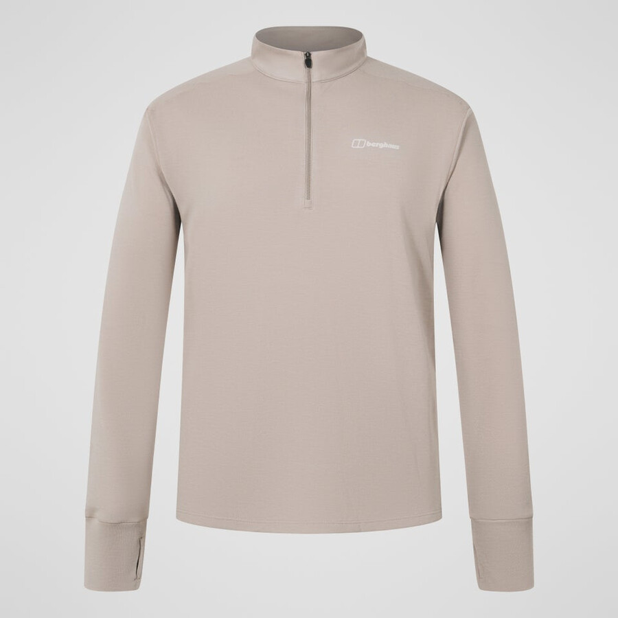 männer ivyhill half zip top - grey berghaus