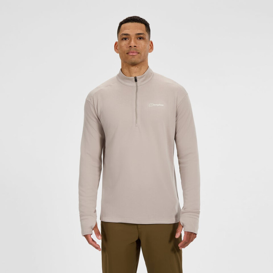 männer ivyhill half zip top - grey berghaus