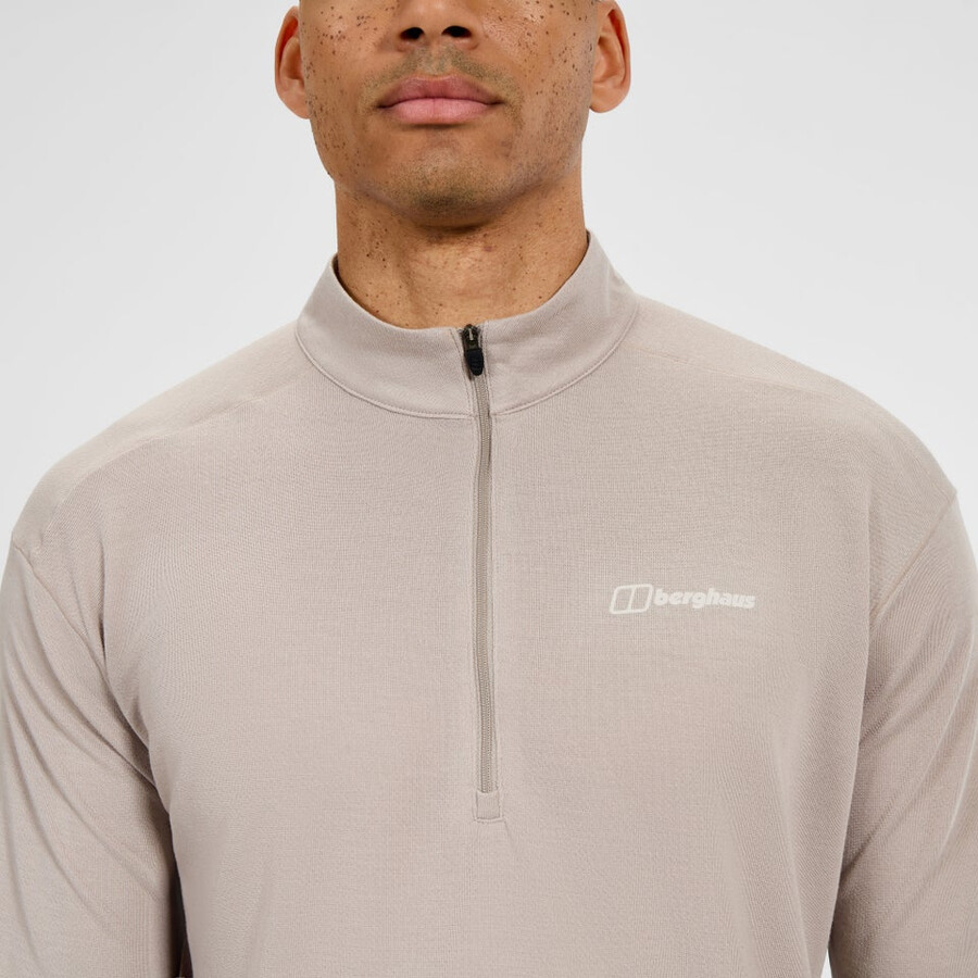 männer ivyhill half zip top - grey berghaus