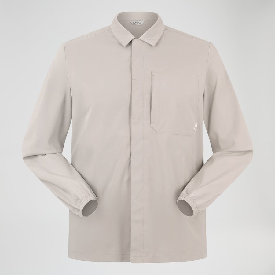 men s explorer ls overshirt - grau berghaus