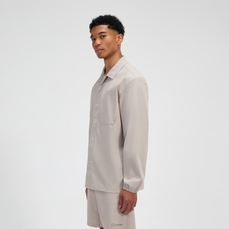 men s explorer ls overshirt - grau berghaus