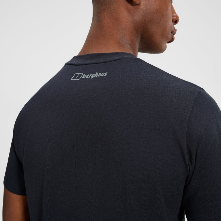 men s glitched blöcke tee - black die berghaus