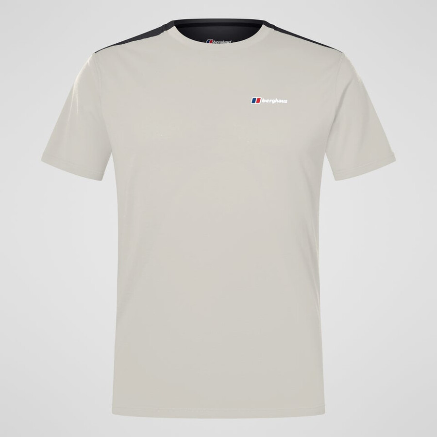 men s terrain trek tech tee - grauschwarz berghaus