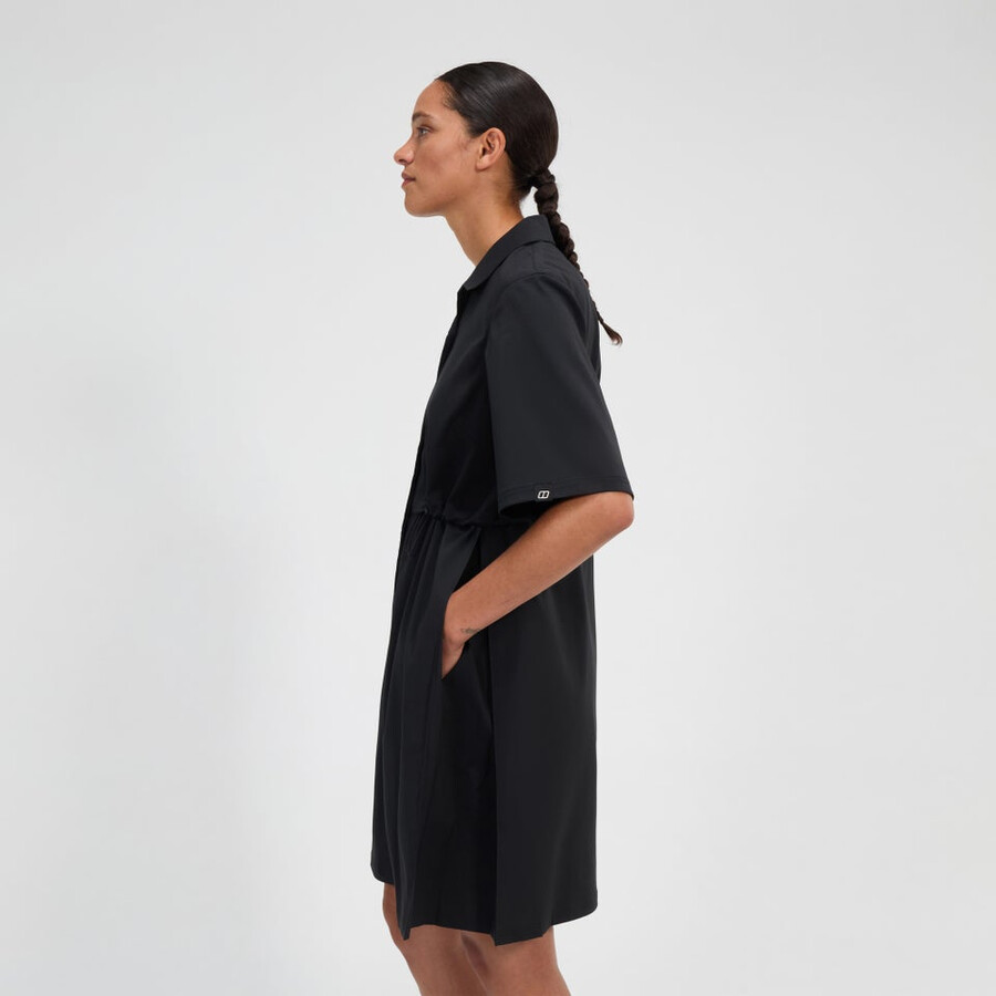 frauen explorer kleid - schwarz berghaus